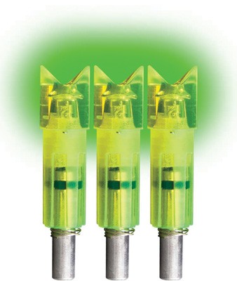 Lumenok Lighted Crossbow Nock Green Crescent Easton Carbon 3PK
