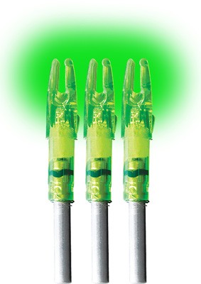 Lumenok GT-Series Illuminated Arrow Nocks Green 3-Pack