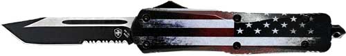 Templar Knife OTF Large Full US 3.5" Black Tanto Serrated Edge Blade