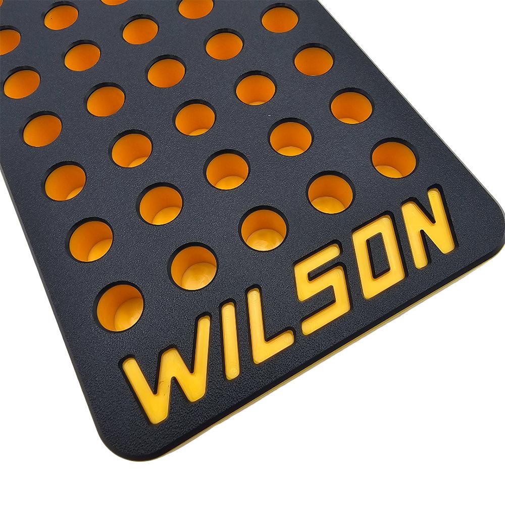 L.E. Wilson .440" 50-Hole Reloading Tray - Black and Yellow