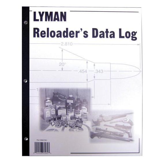 Lyman Reloaders Data Log Book for Recording Load Data