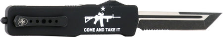 Templar Knife OTF Large Zinc Come & Take It AR 3.5" D2 Serrated Edge Blade