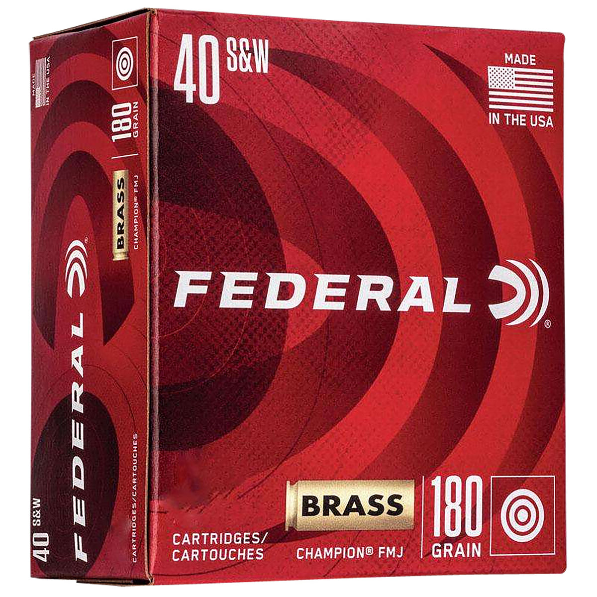 Federal .40 S&W C40180A400 Champion Training Full Metal Jacket FMJ 180 Grain