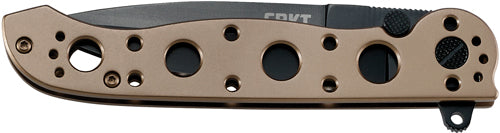CRKT M16-03BK 3.5 Inch Black Spear Point Plain Edge Knife Bronze
