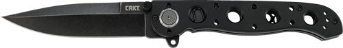 CRKT M16-02DB 3.5 Inch D2 Steel Plain Edge Black Knife with Deadbolt