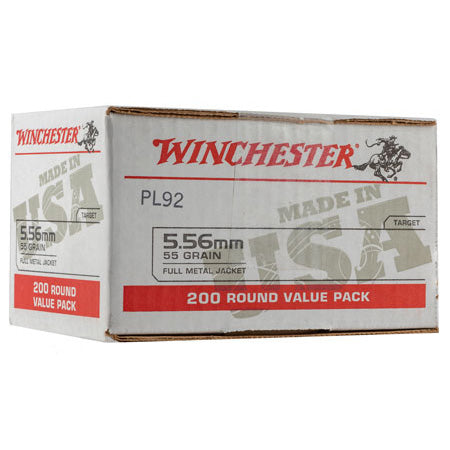 Winchester 5.56x45mm NATO USA White Box M193 55 grain Full Metal Jacket ammunition