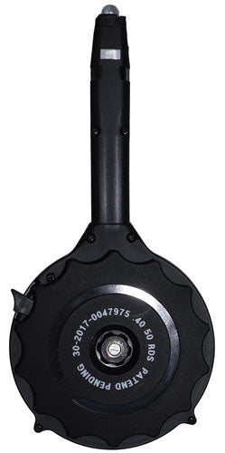 Iver Johnson Glock Compatible .40 SW 50 Round Black Drum Mag