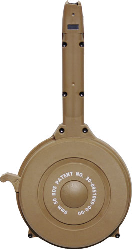 Iver Johnson Glock Compatible 9mm 50 Round Tan Drum Mag
