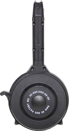 Iver Johnson Glock Compatible 9mm 50 Round Black Drum Mag
