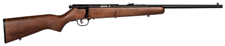 Savage Arms 60702 Mark I G Youth 22 Long/22 Short/22 LR 1rd 19" Black Satin Button Rifled Barrel, Satin Black Drilled & Tapped Carbon Steel Receiver, Satin Brown Fixed Wood Stock, Right Hand