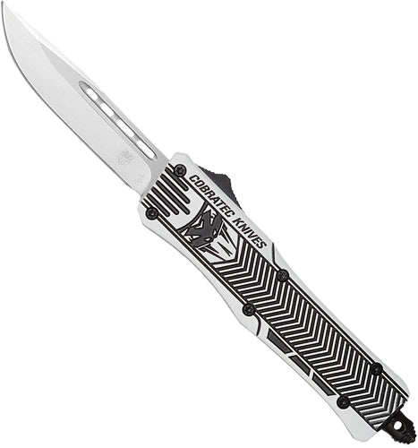 CobRaTec Medium CTK1 Dual Action OTF Arctic White 3" D2 Steel Blade Knife