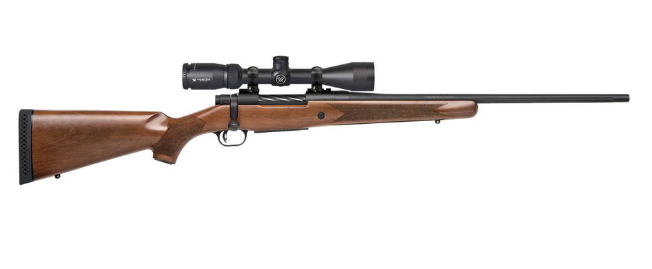 Mossberg 28059 Patriot 25-06 Rem Caliber with 5+1 Capacity, 22" Fluted Barrel, Matte Blued Metal Finish & Walnut Stock Right Hand (Full Size) Includes Vortex Crossfire II 3-9x40mm Scope