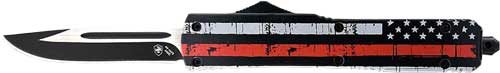 Templar Slim OTF Knife Back the Red 3.1" Black Drop Point