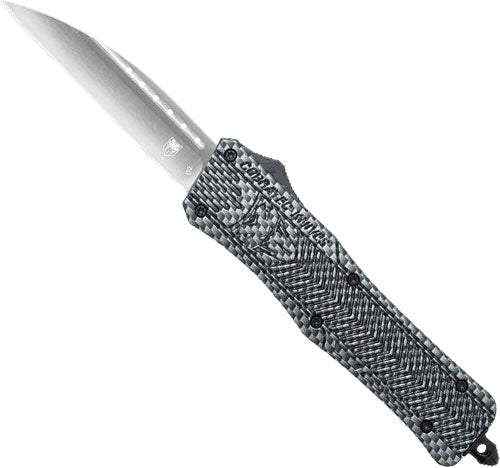 CobraTec Medium CTK1 OTF 3-Inch Wharncliffe Carbon Fiber Handle Knife