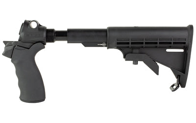 Mesa Tactical LEO Recoil Stock Adapter Kit Mossberg 500 and 590 AR-15 Style Collapsible Stock Standard A2 Stock Hogue Grip Black