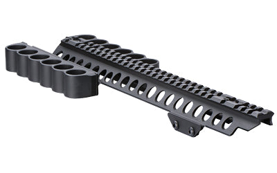 Mesa Tactical SureShell 12-Round Side Saddle with 13" Rail, 12 Gauge, Kel-Tec KSG, Aluminum, Black 93000