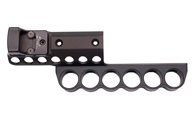 Mesa Tactical 95290 SureShell 6-Round Side Saddle with Integrated RMR Mount, Fits Beretta 1301 12 Gauge, Black Aluminum