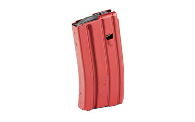 DURAMAG Speed AR-15 Magazine, .223 Remington/5.56 NATO/300 AAC Blackout, 20 Rounds, Red Aluminum Body