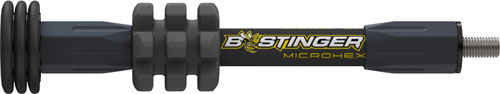 Bee Stinger 6" MicroHex Hunting Stabilizer Black with 3 End Weights