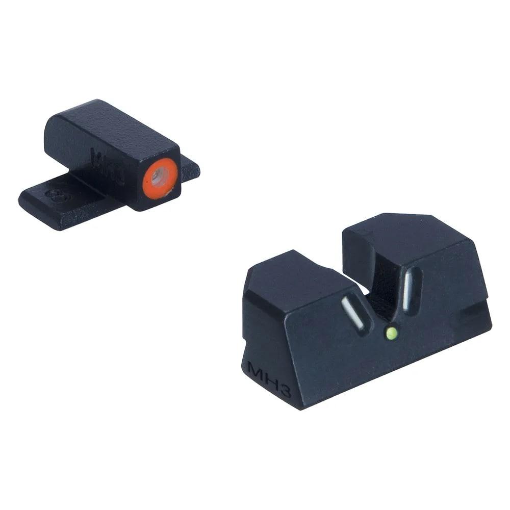 Meprolight Hyper Bright V-Sight for Sig P226 – Fixed Night Sight Set, Green with Orange Front