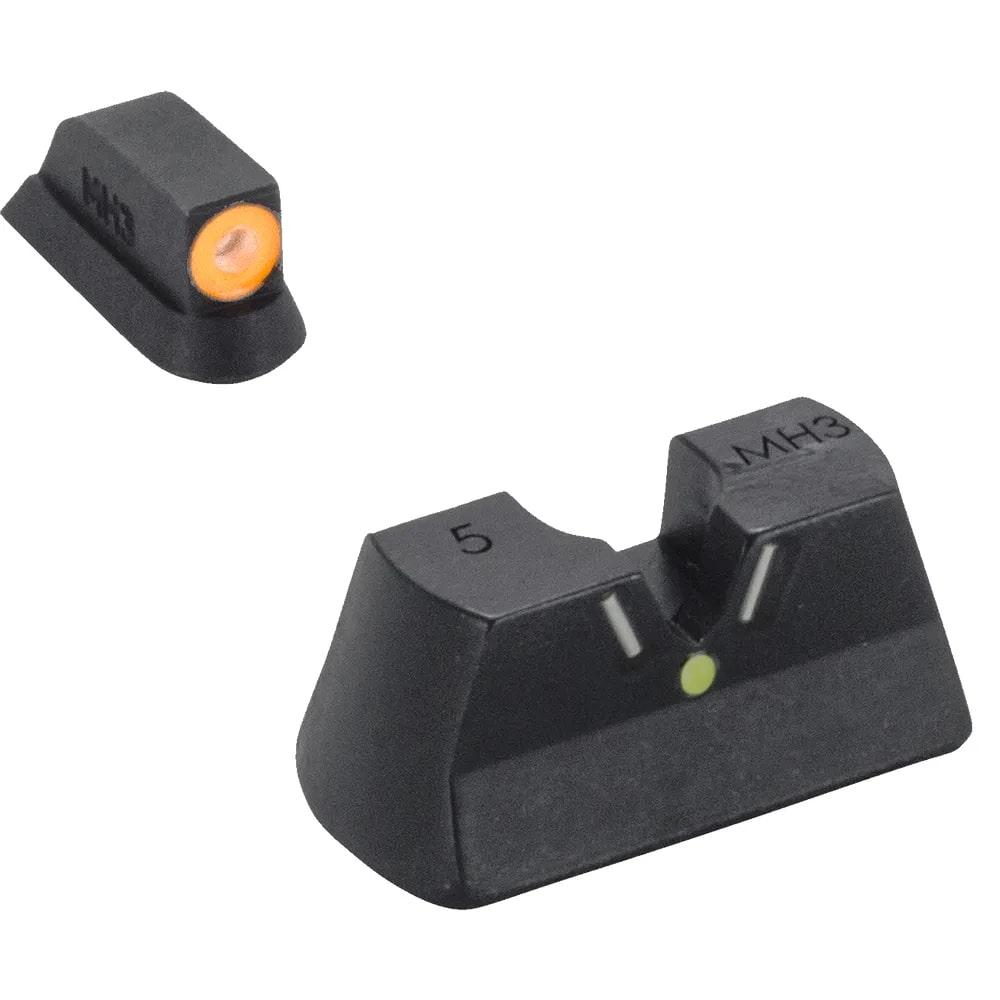 Meprolight Hyper-Bright V-Sight Fixed Set for CZ 75 85 97 SP01 Green/Orange Front