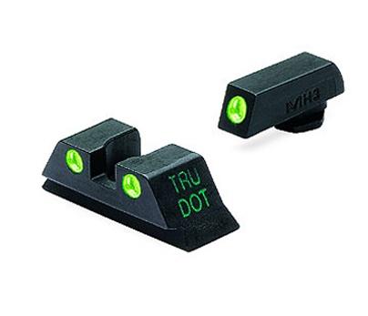 Meprolight Glock Suppressor Height Fixed Night Sight Set - 9mm/.357 Sig/.40 S&W/.45 GAP Green/Green
