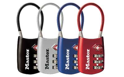 Master Lock No. 4688D Flexible Braided Steel Cable Combination Lock TSA Accepted