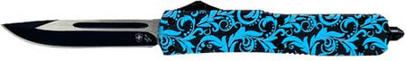 Templar Slim OTF Knife 3.1" Black Drop Point Maiden Teal