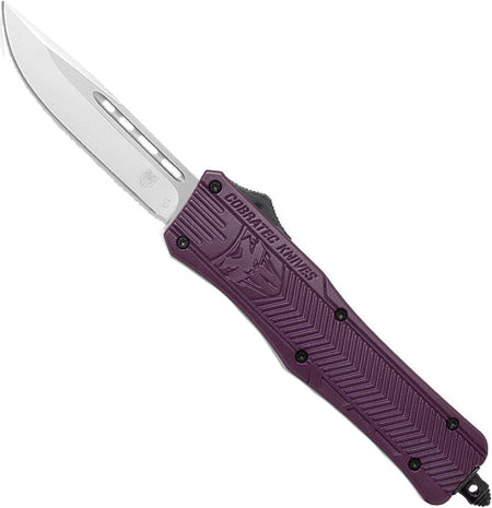 CobRaTec Medium CTK1 Dual Action OTF Plum 3" Drop Point Knife
