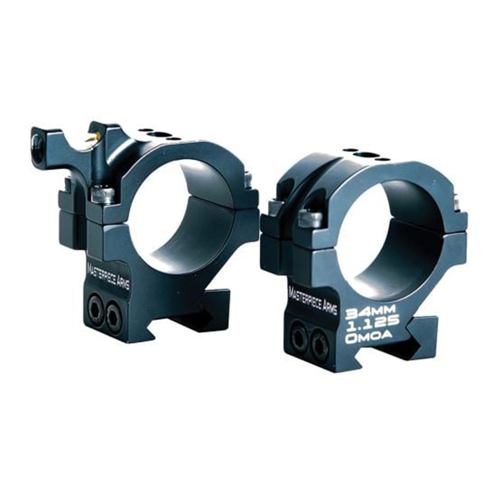 MPA 34mm Medium Precision Machined Scope Rings 1.06" Black Finish