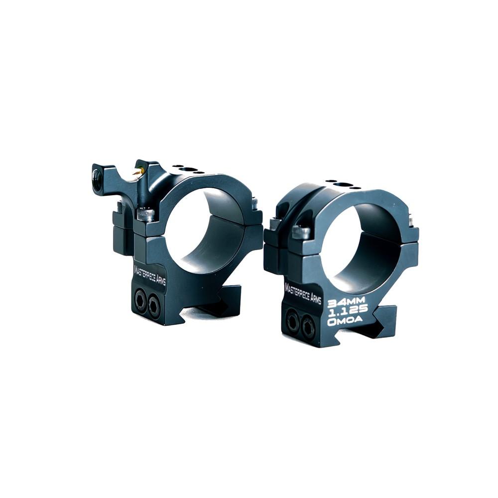 Masterpiece Arms BA 35mm Scope Rings 1-1/8 Inch Black Hunting Rings