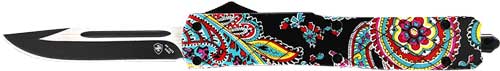 Templar Slim OTF Knife 3.1" Black Drop Point Quilt Edition