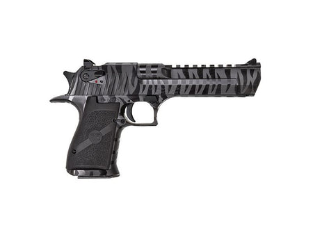 Magnum Research DE50BTS Desert Eagle Mark XIX 50 AE 6" 7+1 Black Carbon Steel with Tiger Stripes Frame & Slide Black Polymer Grip