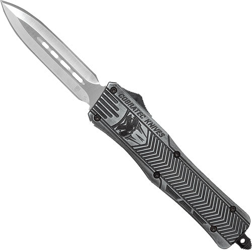 CobRaTec Medium CTK1 Dual Action OTF Stonewash 3" Dagger Knife