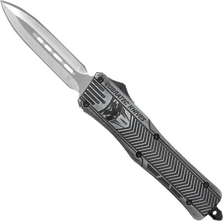 CobRaTec Medium CTK1 Dual Action OTF Stonewash 3" Dagger Knife