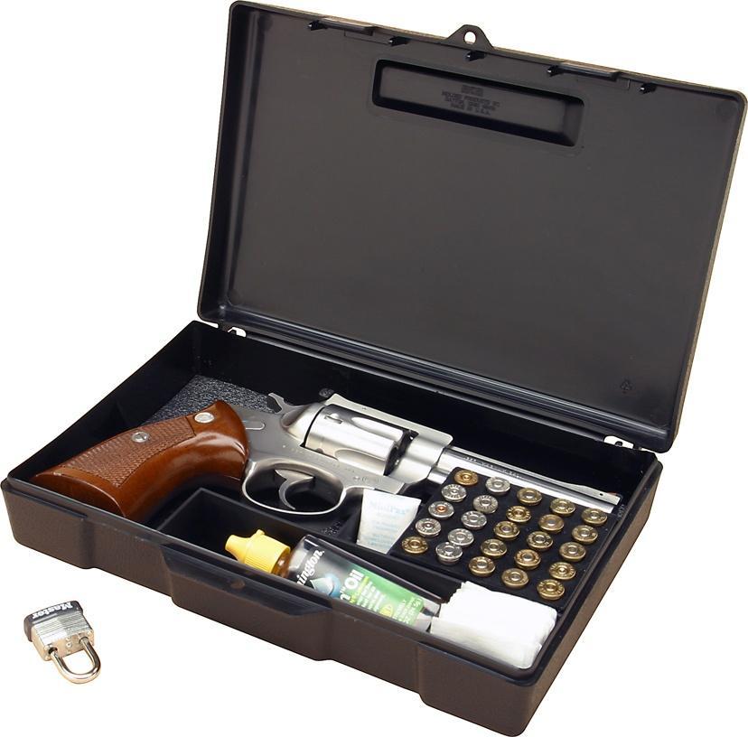 MTM Pistol Long Term Storage Case Fits 4" Revolvers and Semi-Autos Black