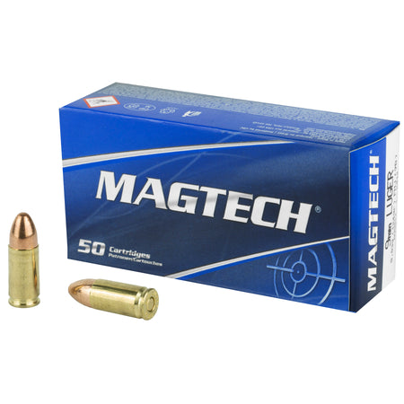 Magtech 9mm Luger / Parabellum Sport Shooting Range/Training 124 grain Full Metal Jacket ammunition