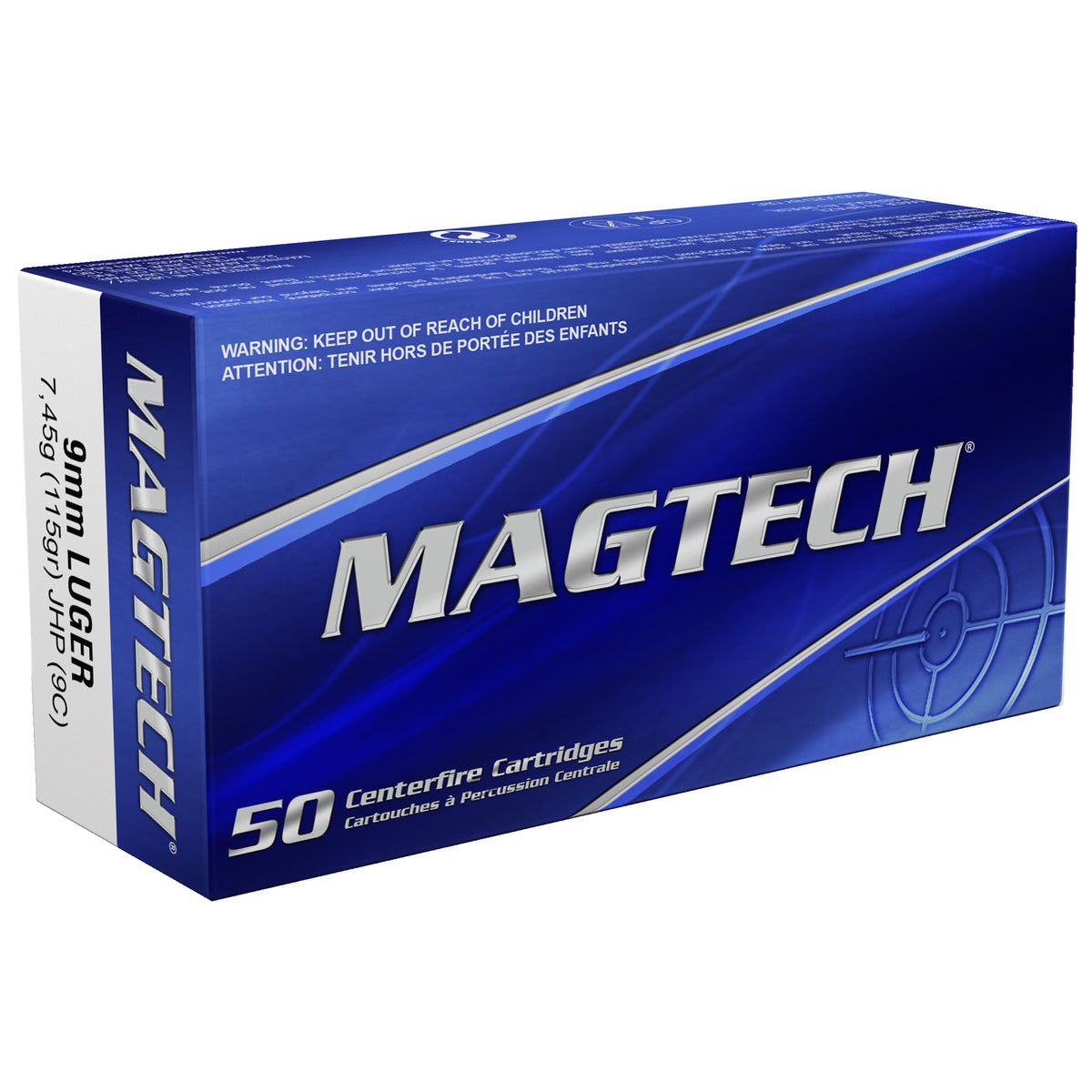Magtech Sport Shooting Range/Training Jacketed Hollow Point 115 Grain 9mm Luger/Parabellum 1155 fps 754908335916
