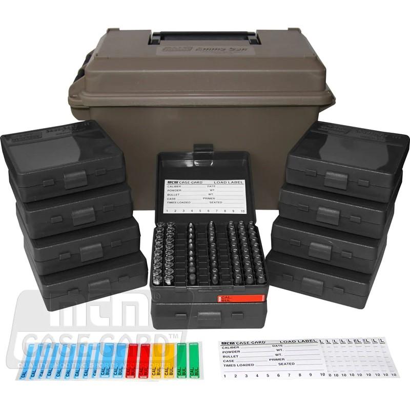 MTM 9mm Ammo Can Combo AC50 with 10 P100-9 Boxes Dark Earth