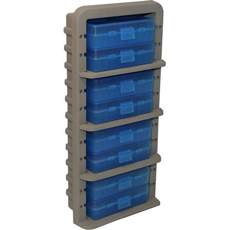 MTM Case-Gard AR9M Ammo Storage Rack with 8 Ammo Boxes Blue and Dark Earth
