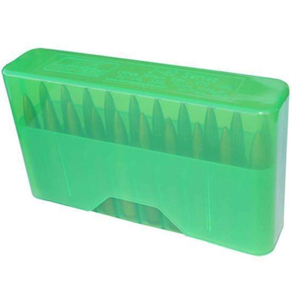 MTM J-20 Polypropylene Slip Top Ammo Box Clear Green Rifle