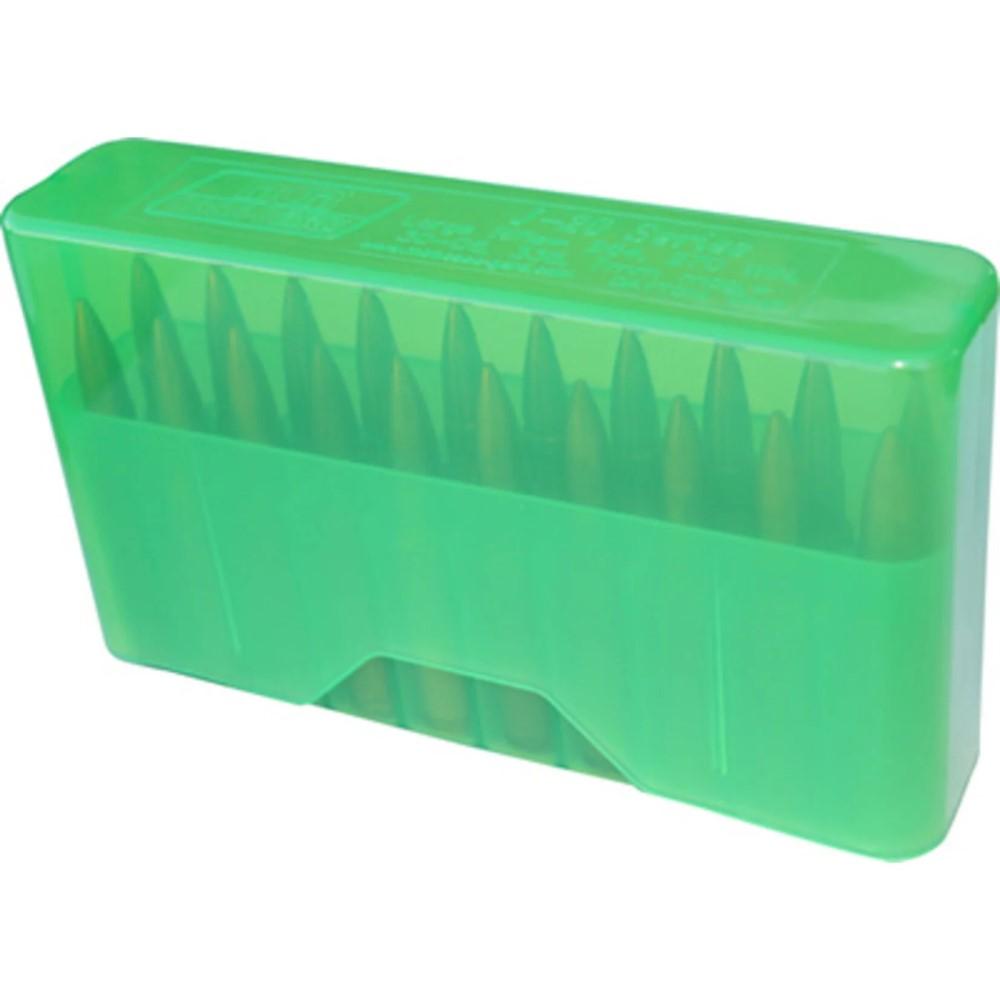 MTM J-20 Slip Top Ammo Case .17/.222/.223 Caliber Clear Green