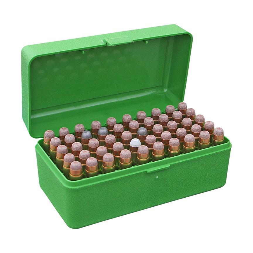 MTM Case-Gard R-50 Series Rifle Ammo Box Green .300 WSM 7mm Rem SAUM 45-70