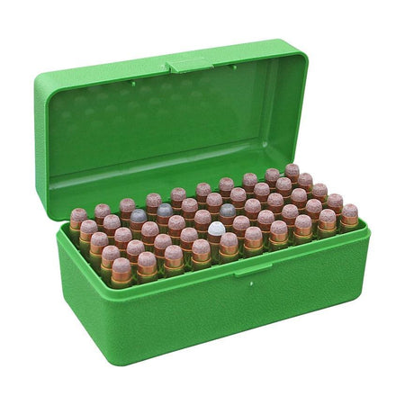 MTM Case-Gard R-50 Series Rifle Ammo Box Green .300 WSM 7mm Rem SAUM 45-70