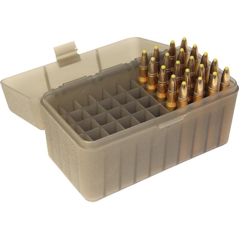 MTM Flip-Top Ammo Storage Box .223 / .204 Ruger / 6x47 50 Rounds Smoke