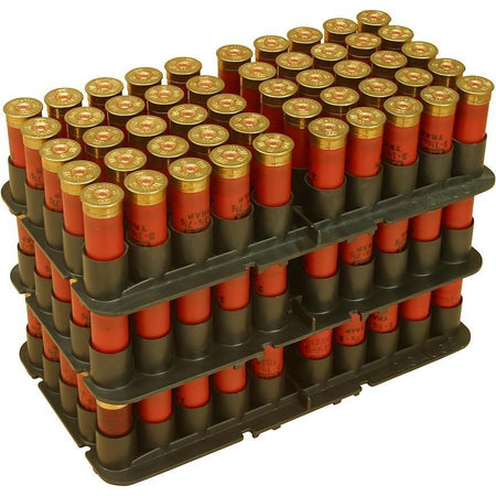 MTM 16 Gauge Shotshell Tray Holds 50 Rounds Black Stackable
