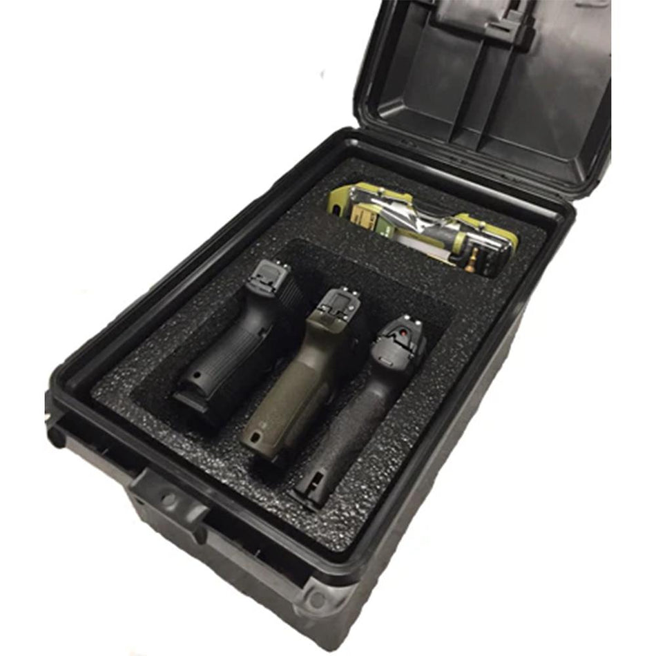 MTM Tactical Handgun Case for 3 Pistols Dark Earth