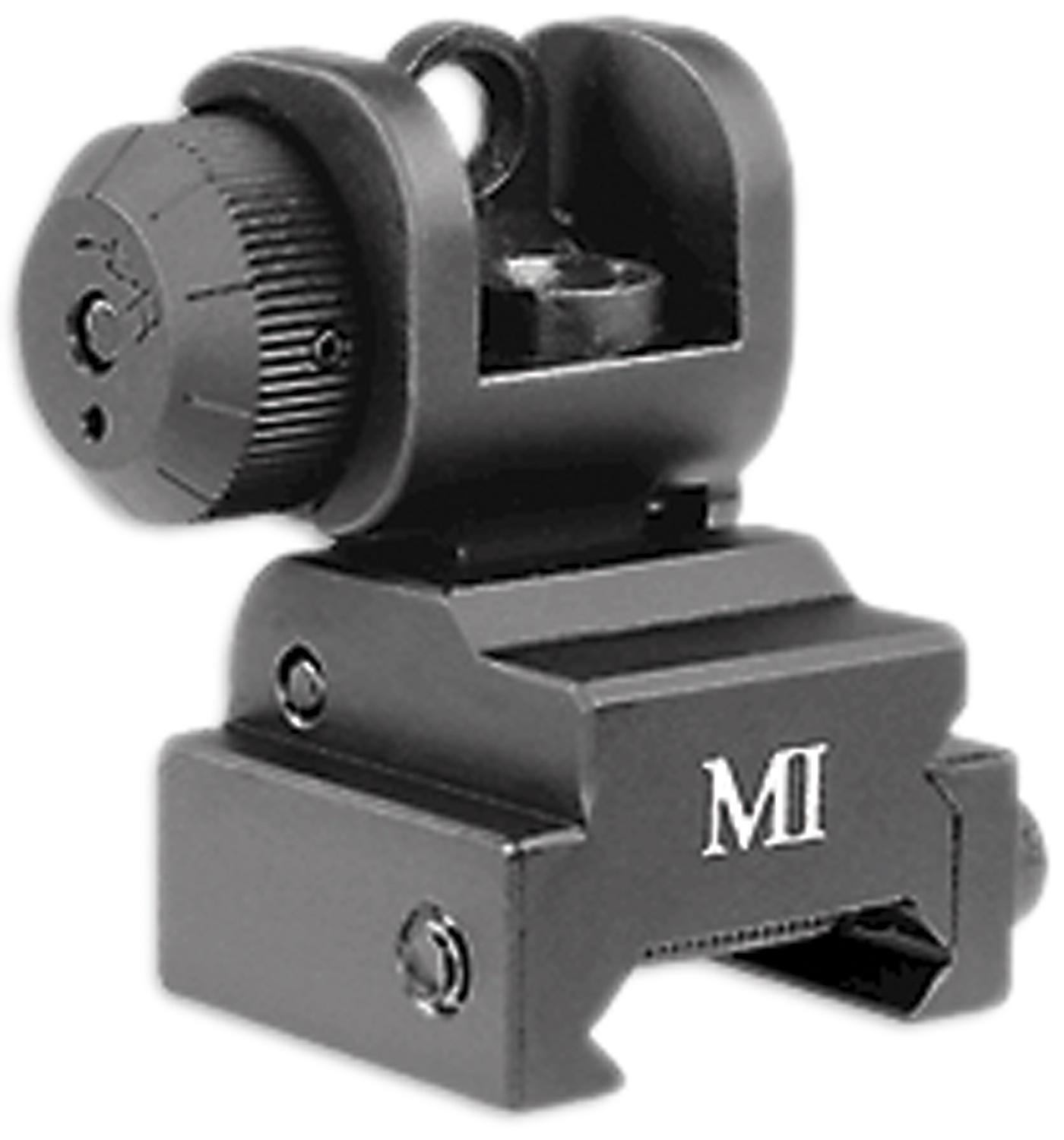 Midwest ERS Flip-Up Rear Iron Sight A2 Dual Aperture 6061 Aluminum