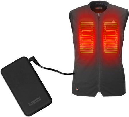 Mobile Warming Unisex Peak Vest Heated Black Size Medium