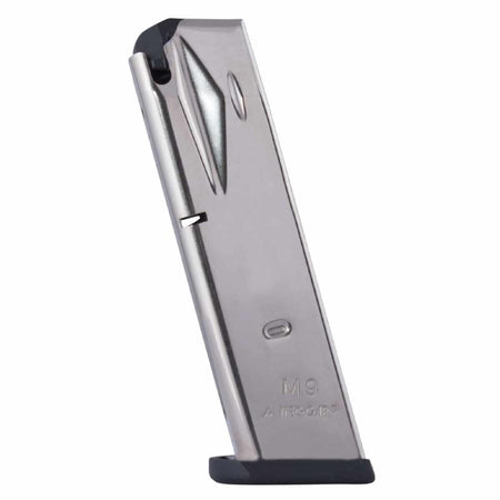 Mec-Gar Beretta M9/92X/92FS 2G Handgun Magazine Nickel Finish 9mm Luger 15 Rounds